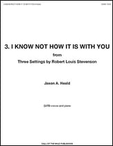 I Know Not How It Is With You SATB choral sheet music cover